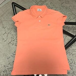 Lacoste Peach Polo Shirt 38 / XS